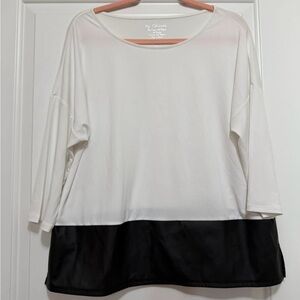 Chico's Elegant White and Black Blouse